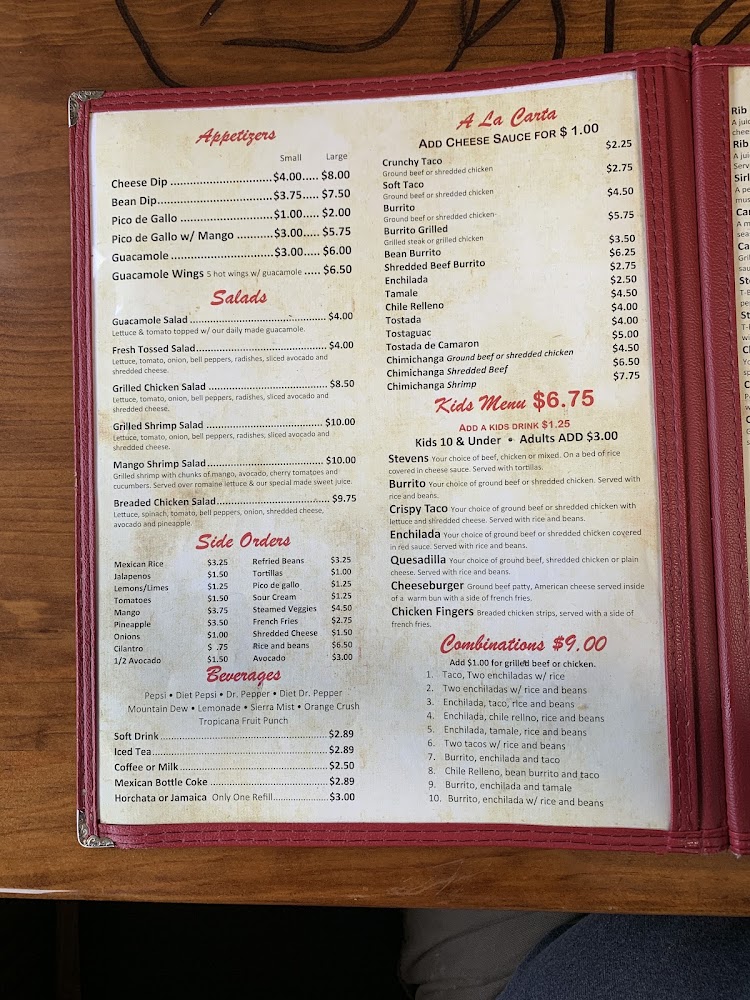 La Chiquita Restaurant Menu 05