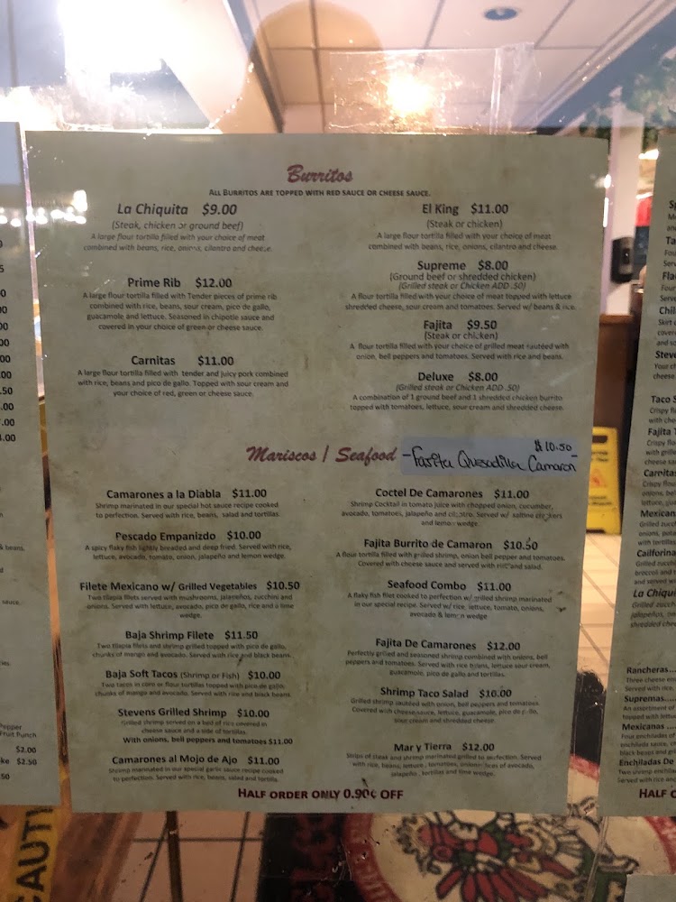 La Chiquita Restaurant Menu 03