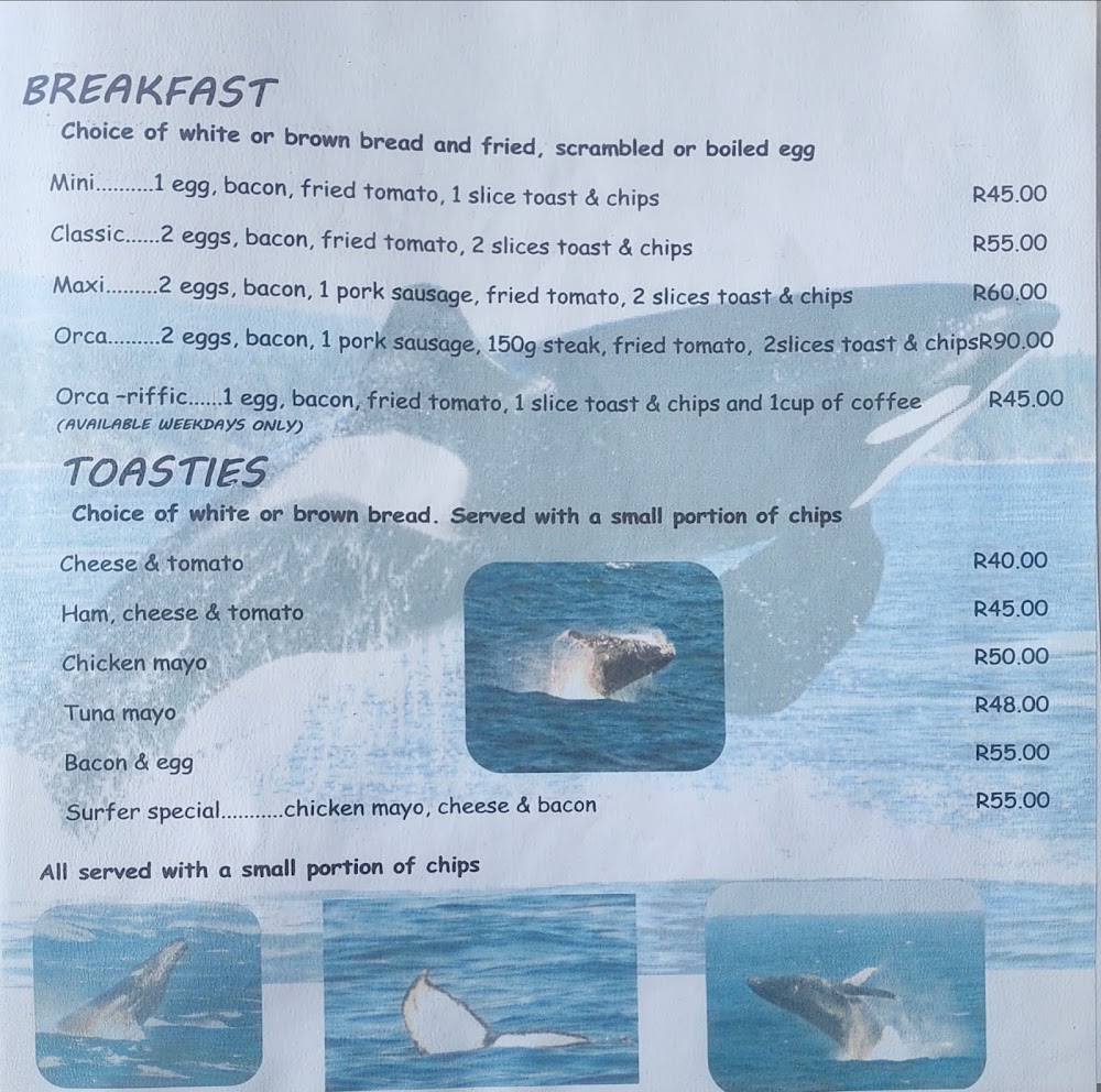 Orca's Beach Bar & Grill Menu 06