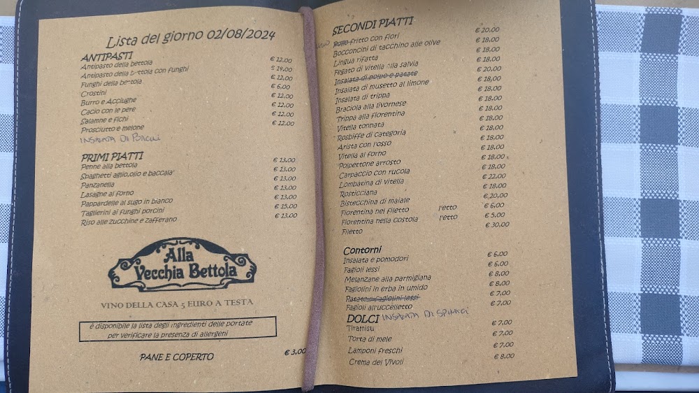 Ristorante Alla Vecchia Bettola Firenze Menu 05