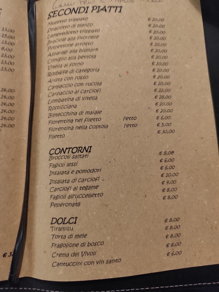 Ristorante Alla Vecchia Bettola Firenze Menu 03