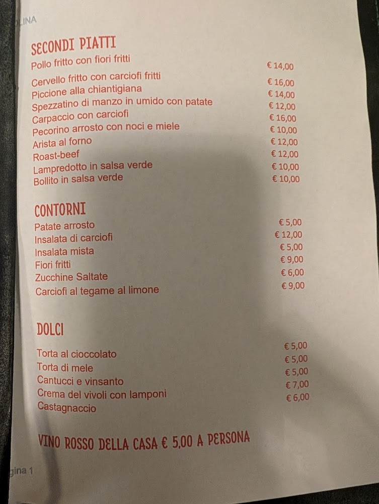 Ristorante Alla Vecchia Bettola Firenze Menu 02